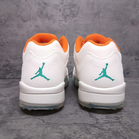 NIKE‎ AIR JORDAN 5 Low NRG Lucky and Good Golf Shoes Mens Size 9.5 White Orange main image 5